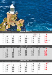Trojmesačný kalendár Pobrežie