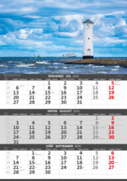 Trojmesačný kalendár Pobrežie