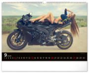 Nástenný kalendár Girls & Bikes 2026, 48 x 33 cm