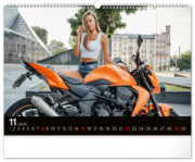 Nástenný kalendár Girls & Bikes 2026, 48 x 33 cm