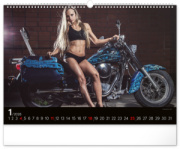 Nástenný kalendár Girls & Bikes 2026, 48 x 33 cm