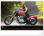 Nástenný kalendár Girls & Bikes 2026, 48 x 33 cm