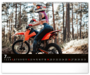 Nástenný kalendár Girls & Bikes 2026, 48 x 33 cm