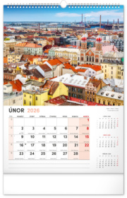 NOTIQUE Nástenný kalendár Má vlasť CZ 2026, 33 x 46 cm