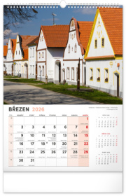 NOTIQUE Nástenný kalendár Má vlasť CZ 2026, 33 x 46 cm