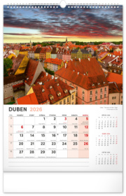 NOTIQUE Nástenný kalendár Má vlasť CZ 2026, 33 x 46 cm