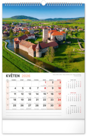 NOTIQUE Nástenný kalendár Má vlasť CZ 2026, 33 x 46 cm