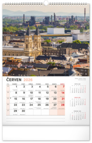 NOTIQUE Nástenný kalendár Má vlasť CZ 2026, 33 x 46 cm