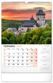 NOTIQUE Nástenný kalendár Má vlasť CZ 2026, 33 x 46 cm