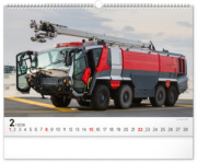 NOTIQUE Nástenný kalendár Hasičské vozidlá 2026, 48 x 33 cm