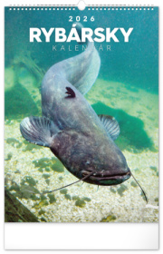 NOTIQUE Nástenný kalendár Rybársky 2026, 33 x 46 cm