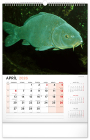 NOTIQUE Nástenný kalendár Rybársky 2026, 33 x 46 cm