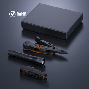 Optima set II: multitool, vreckový nôž a stredná baterka