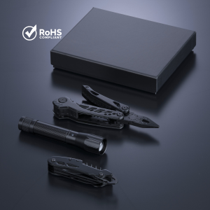 Optima set II: multitool, vreckový nôž a stredná baterka