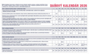 Stolový kalendár Pracovný kalendár stĺpcový 2026