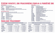Stolový kalendár Pracovný kalendár stĺpcový 2026