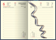 Denný diár A5 FOLK modrý 2026