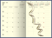 Denný diár A5 FOLK EXTRA modrý 2026