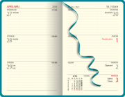 Mini diár A6 FLORENCIA červený s gumkou 2026