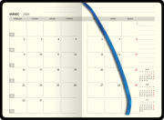 Týždenný diár A5 ELASTIC blue 2026