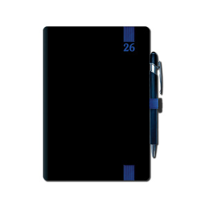 Týždenný diár A5 ELASTIC blue 2026