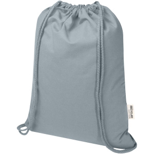 Nákupná taška Oregon Blend z recyklovaného GRS materiálu s gramážou 140 g/m², so sťahovacou šnúrkou a objemom 5 l.