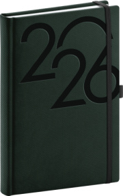 NOTIQUE Denný diár Ajax 2026, zelený, 15 x 21 cm