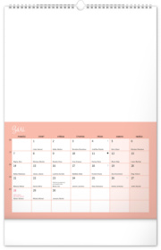 NOTIQUE Kreatívny rodinný kalendár CZ 2026, 33 x 46 cm