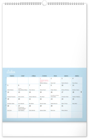 NOTIQUE Kreatívny rodinný kalendár CZ 2026, 33 x 46 cm