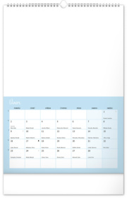 NOTIQUE Kreatívny rodinný kalendár CZ 2026, 33 x 46 cm