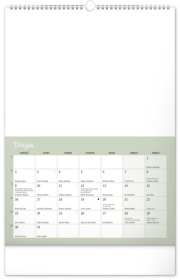 NOTIQUE Kreatívny rodinný kalendár CZ 2026, 33 x 46 cm