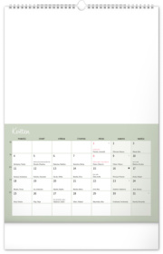 NOTIQUE Kreatívny rodinný kalendár CZ 2026, 33 x 46 cm