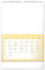 NOTIQUE Kreatívny rodinný kalendár CZ 2026, 33 x 46 cm