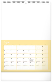 NOTIQUE Kreatívny rodinný kalendár CZ 2026, 33 x 46 cm