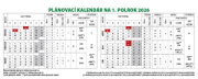 Stolový kalendár Poľovník 2026