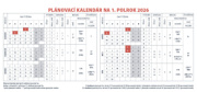 Stolový kalendár Plánovací MAXI 2026