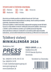 Stolový Minikalendár 2026