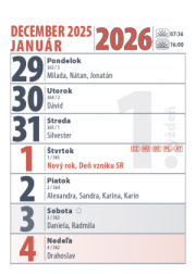 Stolový Minikalendár 2026