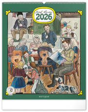 NOTIQUE Nástenný kalendár Josef Lada 2026, 48 x 56 cm