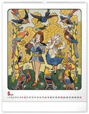 NOTIQUE Nástenný kalendár Josef Lada 2026, 48 x 56 cm