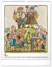 NOTIQUE Nástenný kalendár Josef Lada 2026, 48 x 56 cm