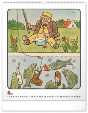 NOTIQUE Nástenný kalendár Josef Lada 2026, 48 x 56 cm