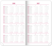 NOTIQUE Vreckový diár Balakon 2026, tmavomodrý, 9 x 15,5 cm