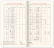 NOTIQUE Vreckový diár Diamante 2026, červený, 9 x 15,5 cm