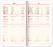 NOTIQUE Vreckový diár Diamante 2026, modrý, 9 x 15,5 cm