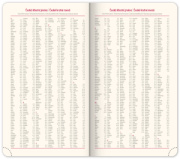 NOTIQUE Vreckový diár Panama 2026, červený, 9 x 15,5 cm