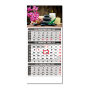 Plánovací kalendár ŠTANDARD 3M sivý 2026  Obrázok G