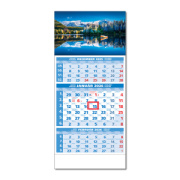 Plánovací kalendár ŠTANDARD 3M modrý 2026  Obrázok B