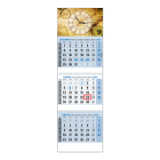 Plánovací kalendár KLASIK 3M modrý 2026  Hodinky QP