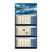 Plánovací kalendár LUXUS 3M modrý 2026  Obrázok I